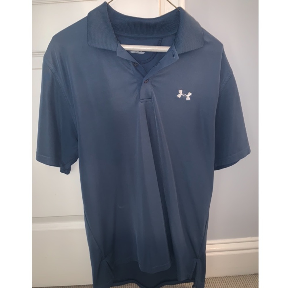 Navy Underarmour Dry Fit Golf Polo
